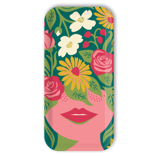 DMV Girl birchwood decorative serving tray Small 11x5 inch by Ale Rodriguez-Gitler - Trays4Us