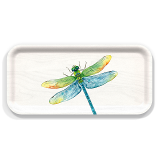 Dragonfly birchwood decorative serving tray Small 11x5 inch by Valerie Paul - Trays4Us
