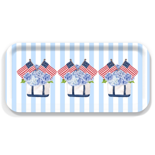 Freedom 250 Tote birchwood decorative serving tray Small 11x5 inch by Muddy Dog - Trays4Us