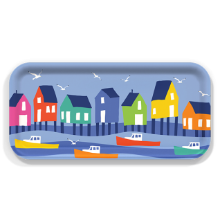 Lobster Cove birchwood decorative serving tray Small 11x5 inch by Kate Nelligan - Trays4Us
