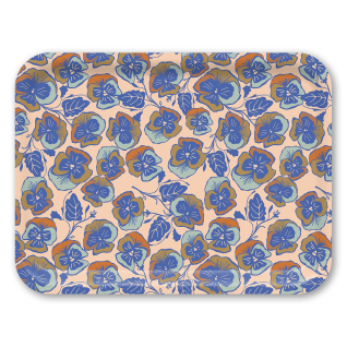 Pansy Blue birchwood decorative serving tray large 16.5x12.5 inch by Ashley Peggi - Trays4Us
