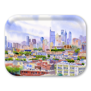 Philly the BOK View birchwood decorative serving tray medium 11x8 inch by Clement DaVinci - Trays4Us