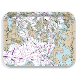 San Juan Islands birchwood decorative serving tray large 16.5x12.5 inch by NOAA Nautical - Trays4Us