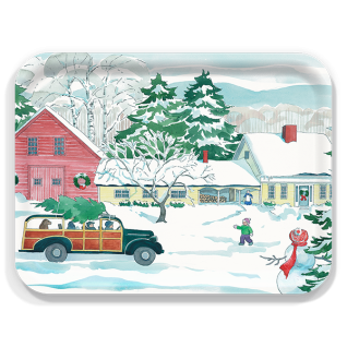 Woody birchwood decorative serving tray large 16.5x12.5 inch by Anne Kilham - Trays4Us