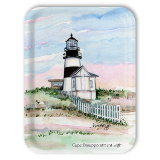 Cape Disappointment - Columbia River birchwood decorative serving tray large 16.5x12.5 inch by Donna Elias - Trays4Us