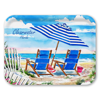 OceanViewTwo Name-drop birchwood decorative serving tray large 16.5x12.5 inch by Donna Elias - Trays4Us