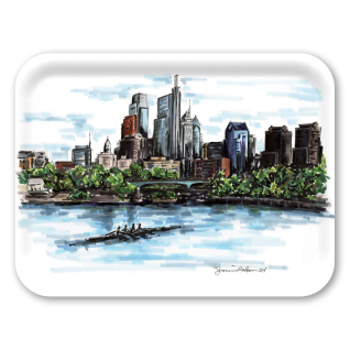 Boat House birchwood decorative serving tray large 16.5x12.5 inch by Jess Rodgers - Trays4Us