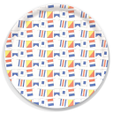 Nautical Flags birchwood decorative serving tray round 15.7 inch by Sara Fitz - Trays4Us