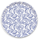 Abstract Mussels birchwood decorative serving tray round 15.7 inch by Kate Nelligan - Trays4Us