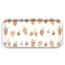Acorns birchwood decorative serving tray Small 11x5 inch by Sara Fitz - Trays4Us