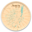 Adirondacks NY birchwood decorative serving tray round 15.7 inch by Lakebound - Trays4Us