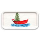 Adrift birchwood decorative serving tray Small 11x5 inch by Valerie Paul - Trays4Us