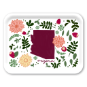 Arizona Fresh birchwood decorative serving tray large 16.5x12.5 inch by Jennifer Smelker - Trays4Us