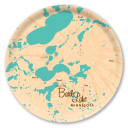 Battle Lake MN birchwood decorative serving tray round 15.7 inch by Lakebound - Trays4Us