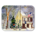 Betsy Ross House birchwood decorative serving tray large 16.5x12.5 inch by Clement DaVinci - Trays4Us