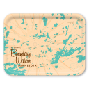 Boundary Waters MN birchwood decorative serving tray large 16.5x12.5 inch by Lakebound - Trays4Us