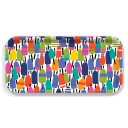 Fish Buoys birchwood decorative serving tray Small 11x5 inch by Kate Nelligan - Trays4Us