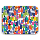 Fish Buoys birchwood decorative serving tray large 16.5x12.5 inch by Kate Nelligan - Trays4Us