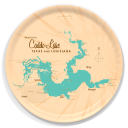 Caddo Lake TX LA birchwood decorative serving tray round 15.7 inch by Lakebound - Trays4Us