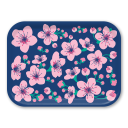 Cherry Blossoms birchwood decorative serving tray medium 11x8 inch by Ale Rodriguez-Gitler - Trays4Us
