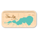 Clear Lake IA birchwood decorative serving tray Small 11x5 inch by Lakebound - Trays4Us