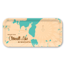Clitherall Lake MN birchwood decorative serving tray Small 11x5 inch by Lakebound - Trays4Us
