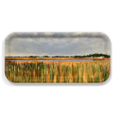 Colorful Marsh birchwood decorative serving tray Small 11x5 inch by Janet E. Cook - Trays4Us