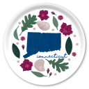 Connecticut Fresh birchwood decorative serving tray round 15.7 inch by Jennifer Smelker - Trays4Us