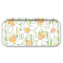 Daffodil birchwood decorative serving tray Small 11x5 inch by Sara Fitz - Trays4Us