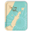 Door County Peninsula WI birchwood decorative serving tray large 16.5x12.5 inch by Lakebound - Trays4Us