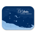El Salvador Navy birchwood decorative serving tray medium 11x8 inch by Lakebound - Trays4Us