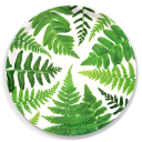 Fern birchwood decorative serving tray round 15.7 inch by Bottle Branch - Trays4Us