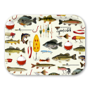 Fishing birchwood decorative serving tray medium 11x8 inch by Little Rocks Design - Trays4Us