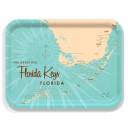 Florida Keys FL birchwood decorative serving tray large 16.5x12.5 inch by Lakebound - Trays4Us