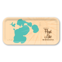 Floyd Lake MN birchwood decorative serving tray Small 11x5 inch by Lakebound - Trays4Us
