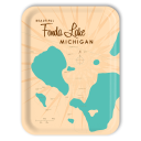 Fonda Lake MI birchwood decorative serving tray large 16.5x12.5 inch by Lakebound - Trays4Us