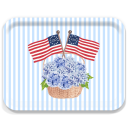Freedom 250 Basket birchwood decorative serving tray large 16.5x12.5 inch by Muddy Dog - Trays4Us