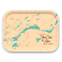Fulton Chain of Lakes NY birchwood decorative serving tray medium 11x8 inch by Lakebound - Trays4Us