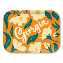 Georgia Cherokee Roses birchwood decorative serving tray medium 11x8 inch by Ale Rodriguez-Gitler - Trays4Us