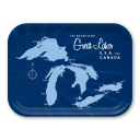 Great Lakes Navy birchwood decorative serving tray medium 11x8 inch by Lakebound - Trays4Us