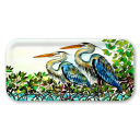 Great Blue Herons birchwood decorative serving tray Small 11x5 inch by Donna Elias - Trays4Us
