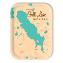 Gull Lake MI birchwood decorative serving tray medium 11x8 inch by Lakebound - Trays4Us