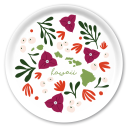 Hawaii Fresh birchwood decorative serving tray round 15.7 inch by Jennifer Smelker - Trays4Us