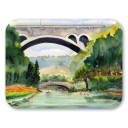 Henry Avenue Bridge birchwood decorative serving tray large 16.5x12.5 inch by Clement DaVinci - Trays4Us