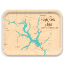 High Rock Lake NC birchwood decorative serving tray large 16.5x12.5 inch by Lakebound - Trays4Us