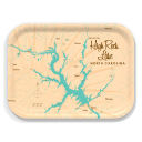 High Rock Lake NC birchwood decorative serving tray medium 11x8 inch by Lakebound - Trays4Us