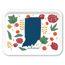 Indiana Fresh birchwood decorative serving tray large 16.5x12.5 inch by Jennifer Smelker - Trays4Us