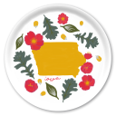 Iowa Fresh birchwood decorative serving tray round 15.7 inch by Jennifer Smelker - Trays4Us