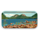 Jordan Pond Acadia Natioal Park birchwood decorative serving tray Small 11x5 inch by Alan Claude - Trays4Us