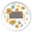 Kansas Fresh birchwood decorative serving tray round 15.7 inch by Jennifer Smelker - Trays4Us